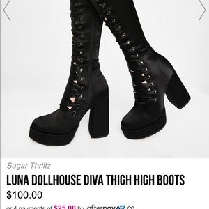 DOLLSKILL THIGH HIGH BOOTS